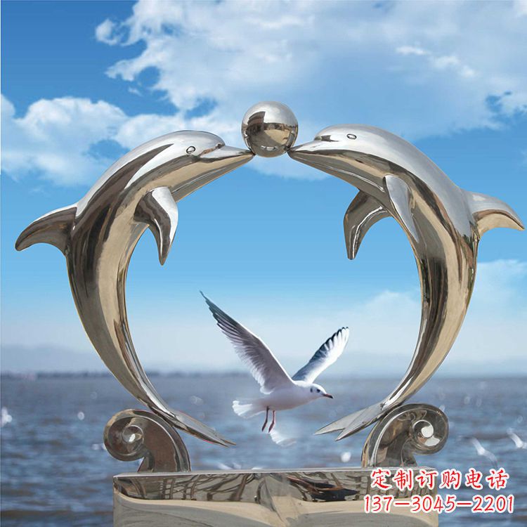 泰州不锈钢海豚雕塑精美的海洋之美