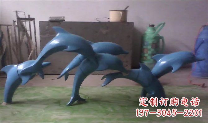 泰州不锈钢海豚雕塑精致的艺术品