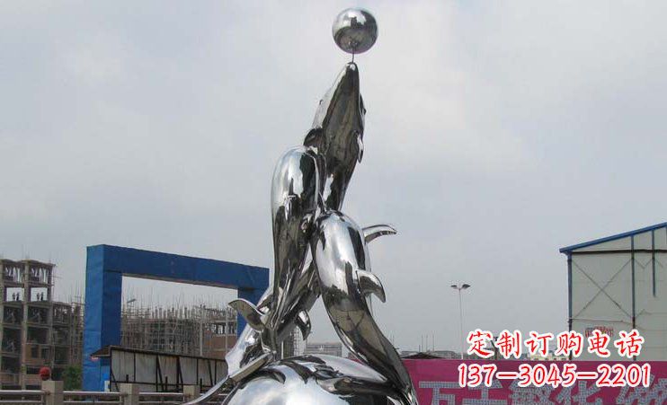 泰州不锈钢海豚雕塑海洋之美的象征