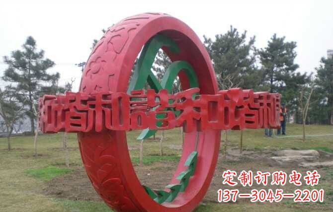 泰州不锈钢谐圆环雕塑精致美观