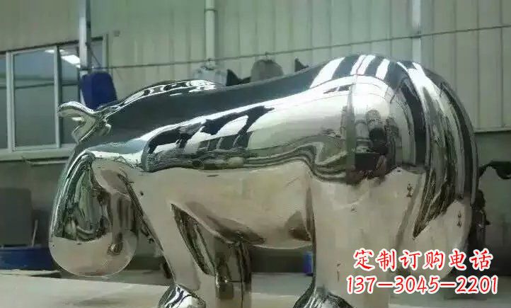 泰州不锈钢河马雕塑 (2)