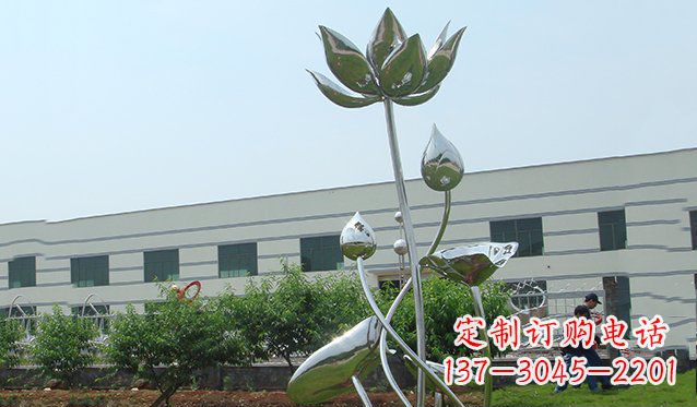 泰州不锈钢荷花雕塑
