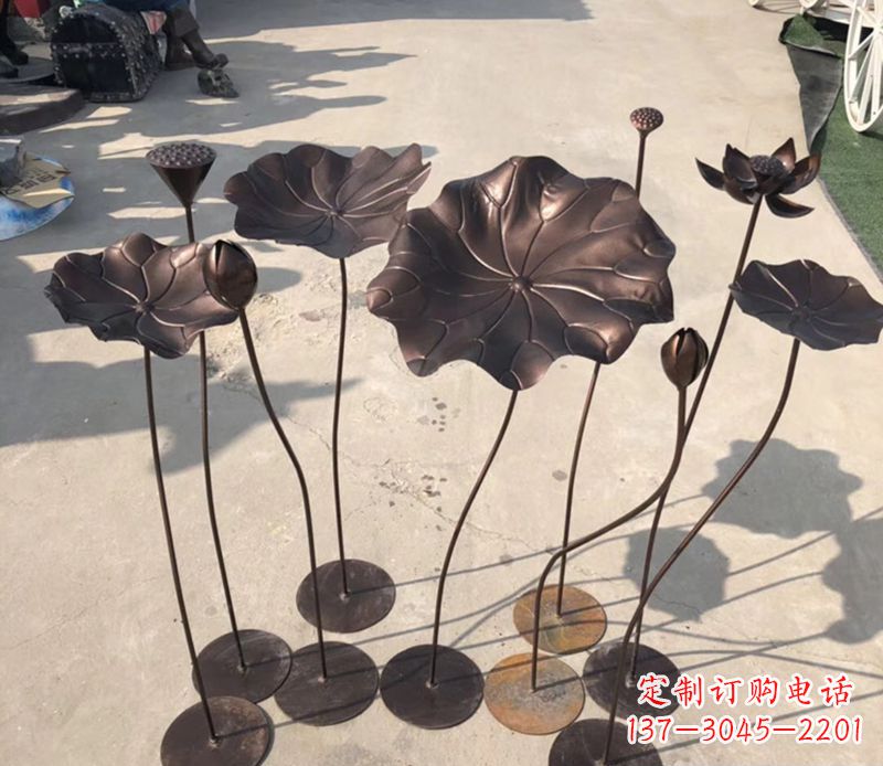 泰州不锈钢荷花雕塑传承传统文化