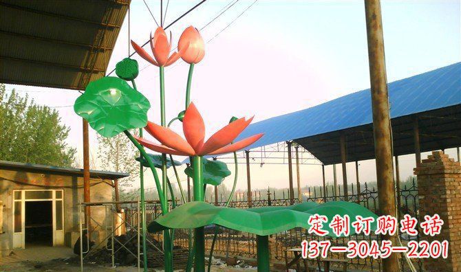 泰州不锈钢荷叶雕塑精美而优雅