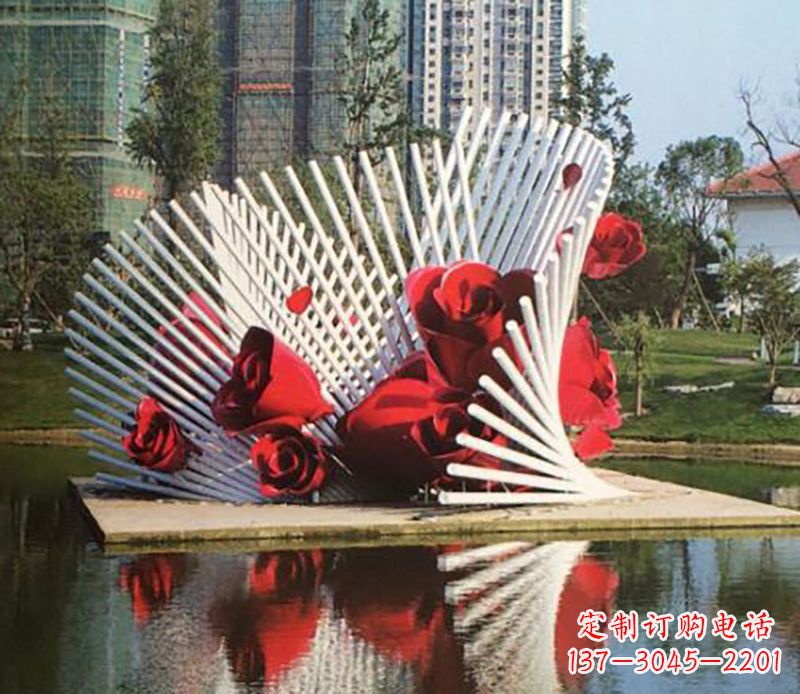 泰州不锈钢玫瑰雕塑——美丽的艺术之作