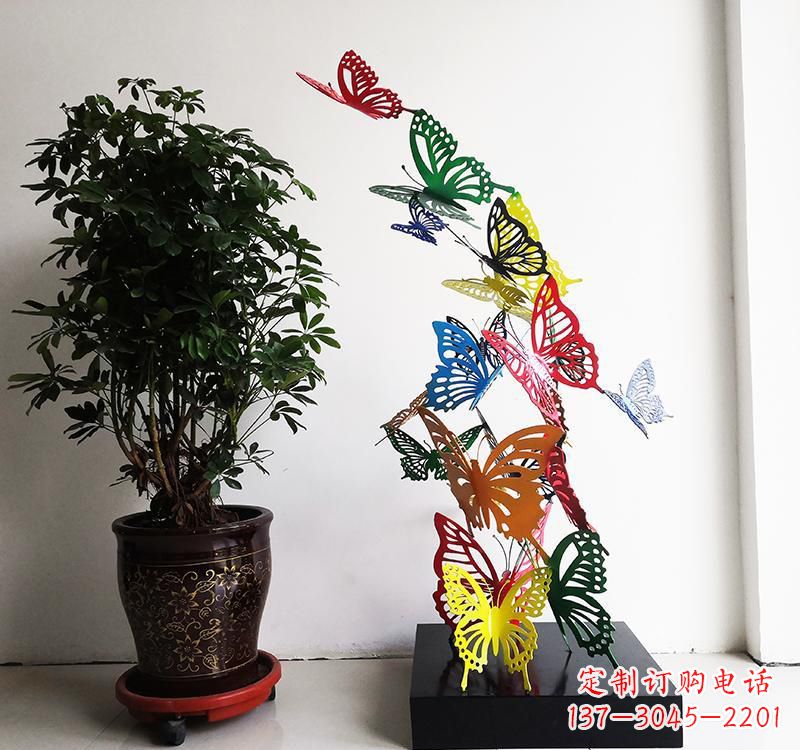 泰州不锈钢蝴蝶雕塑精美的艺术品