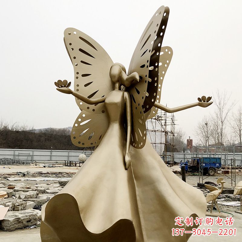 泰州不锈钢蝴蝶少女艺术与美的完美结合