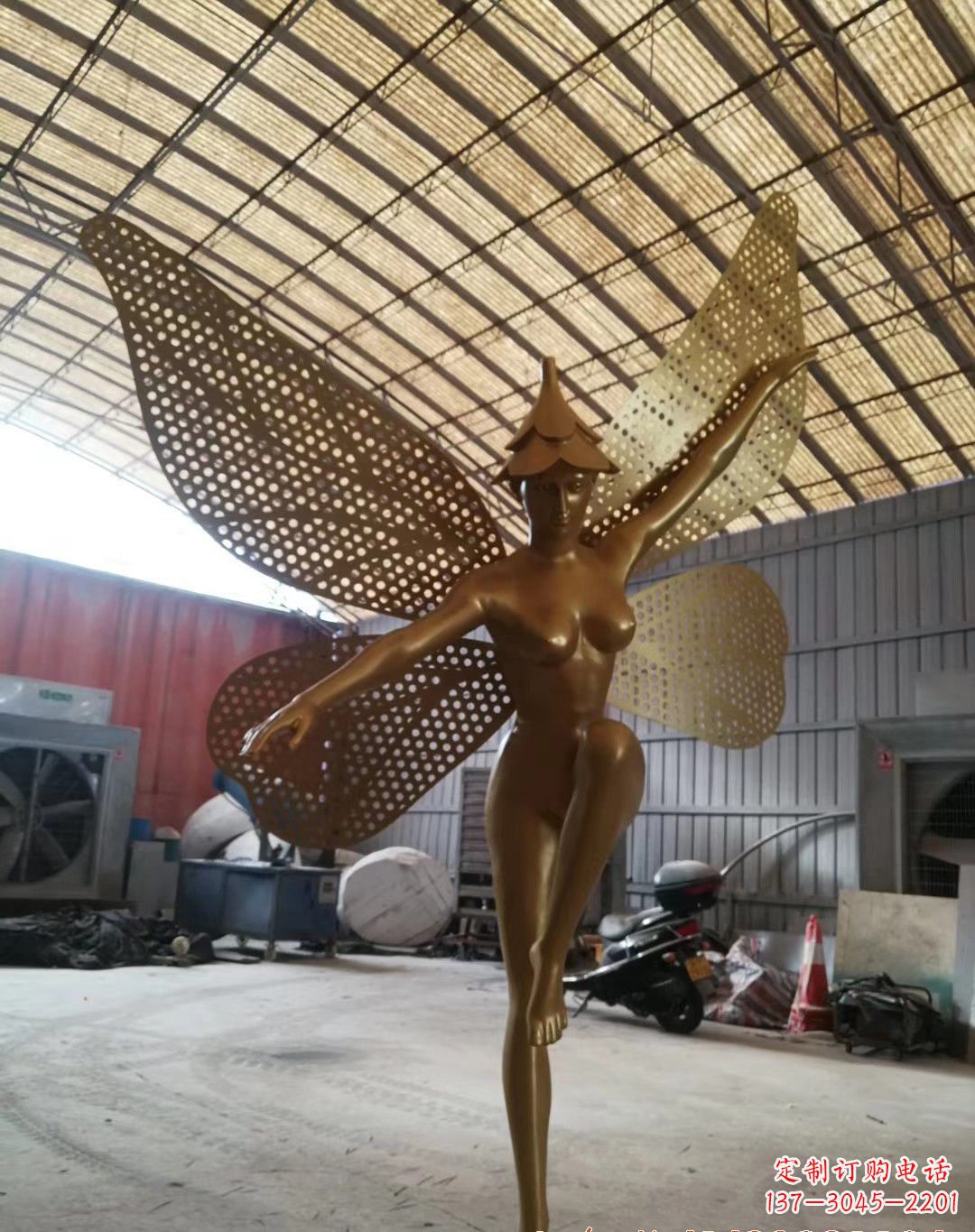 泰州不锈钢蝴蝶仙子雕塑精美的美丽之作