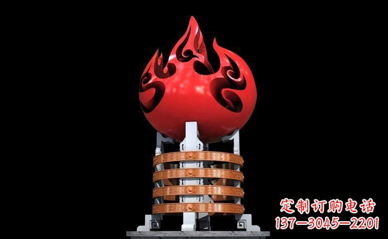 泰州不锈钢火炬雕塑传承奋进精神