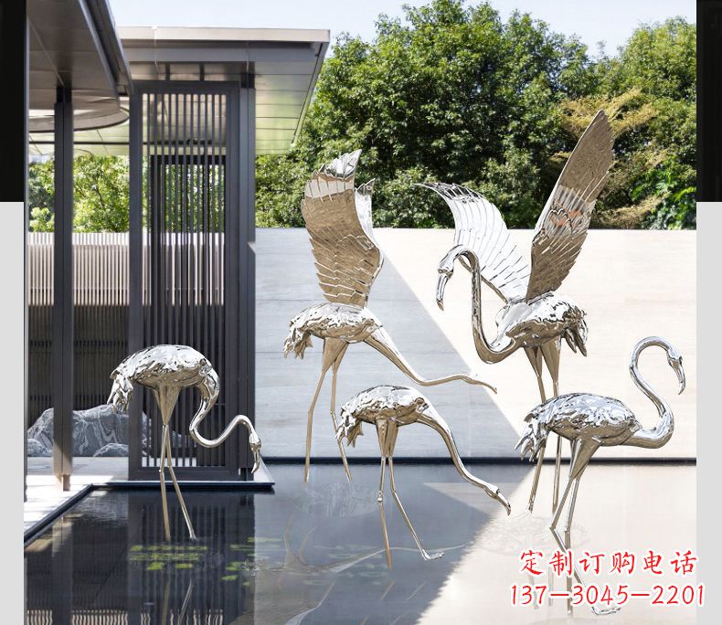 泰州不锈钢火烈鸟雕塑雕刻艺术的精粹