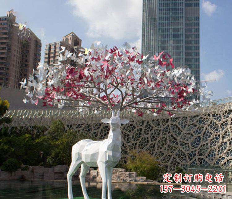 泰州不锈钢梅花鹿雕塑艺术的精美结晶