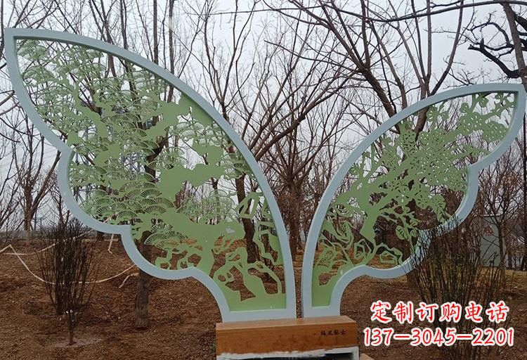 泰州不锈钢剪纸蝴蝶翅膀雕塑