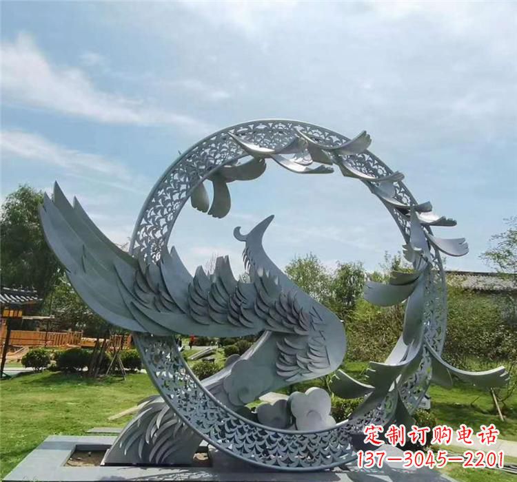泰州不锈钢简易凤凰雕塑精美绝伦