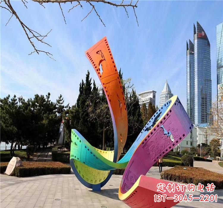 泰州波浪状的不锈钢胶卷雕塑