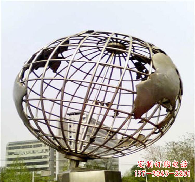 泰州不锈钢地球仪雕塑让美景永恒