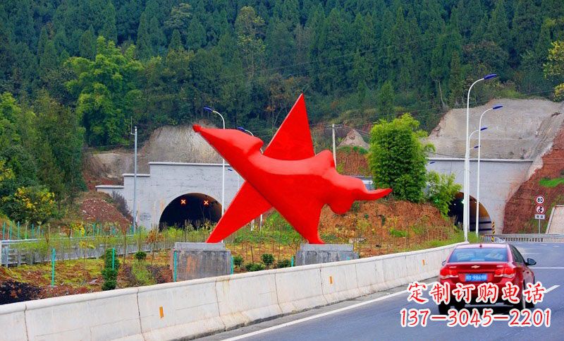 泰州不锈钢五角星雕塑标志着和平与希望