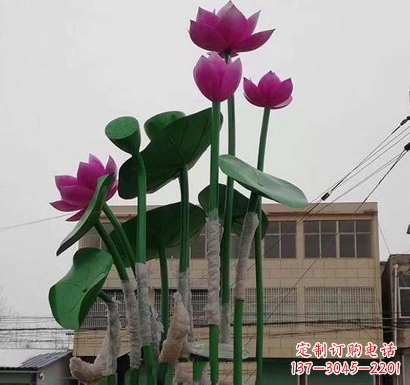 泰州不锈钢荷花雕塑——精美绝伦