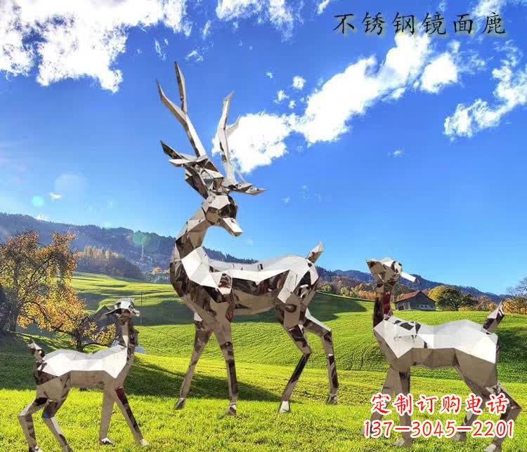 泰州不锈钢鹿精美的动物雕塑