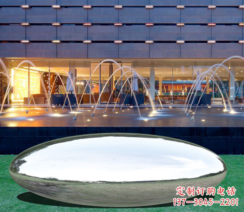 泰州不锈钢镜面鹅卵石雕塑