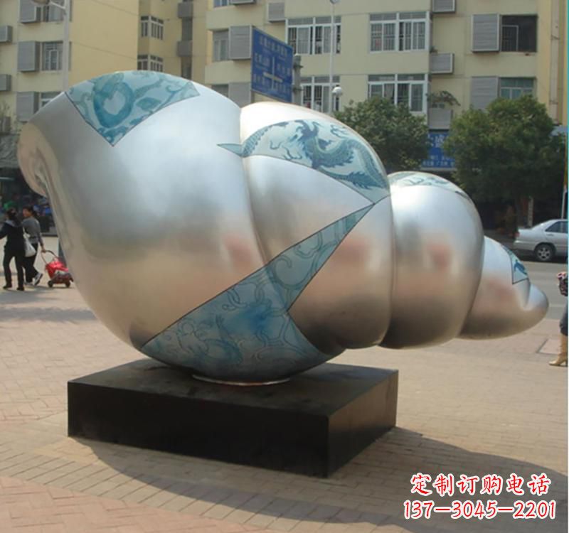 泰州不锈钢海螺雕塑艺术的精美融合