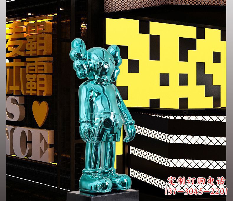 泰州不锈钢蓝色机器人雕塑引领未来的艺术品