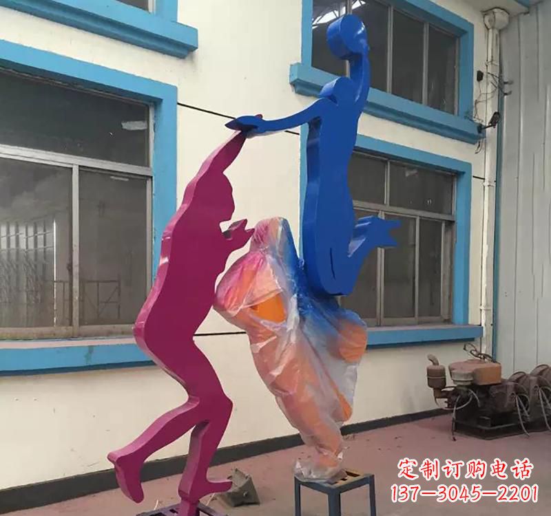 泰州不锈钢篮球运动员雕塑纪念篮球运动传奇