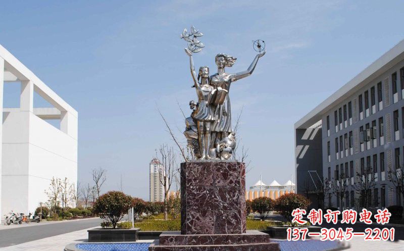 泰州不锈钢学生雕塑——记录学生成长的精美艺术品