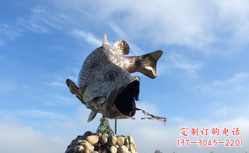 泰州不锈钢鲤鱼雕塑传承中国传统文化