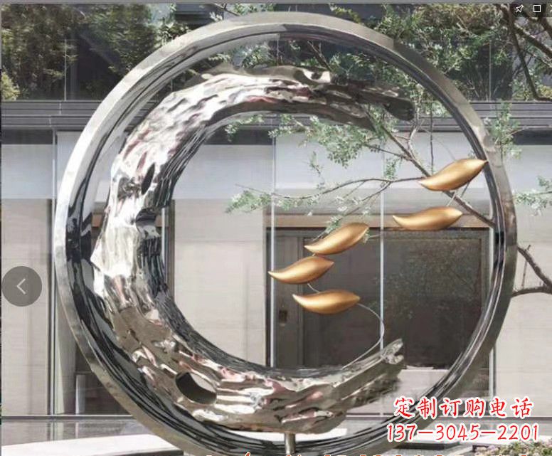 泰州不锈钢鲤鱼跃龙门——一座精美的雕塑