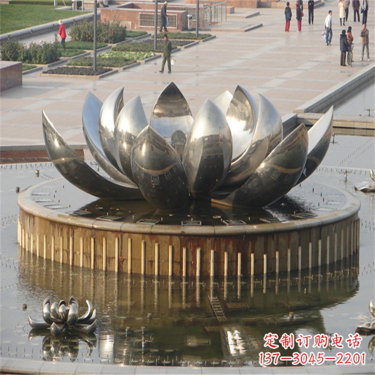 泰州不锈钢莲花喷泉——艺术与美的完美结合