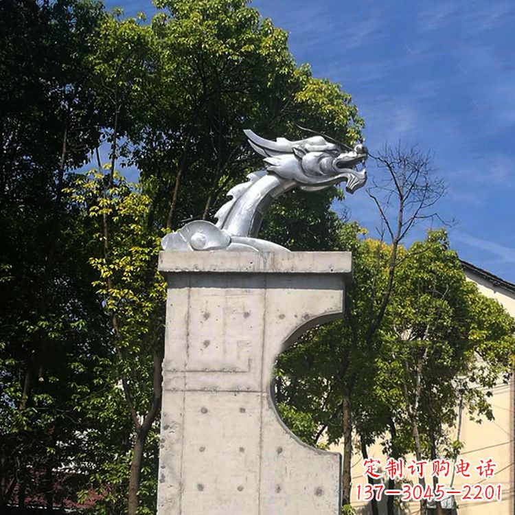 泰州不锈钢龙雕塑——传承中华文化精髓