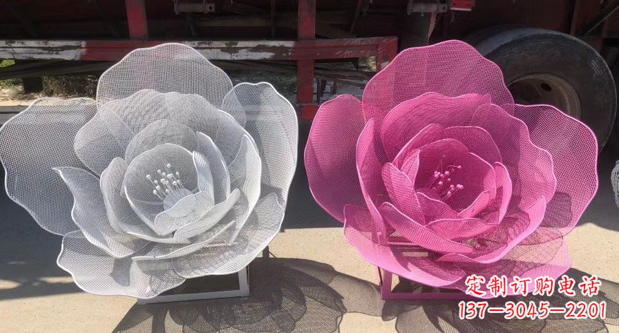 泰州不锈钢荷花雕塑,给公园带来优雅美景