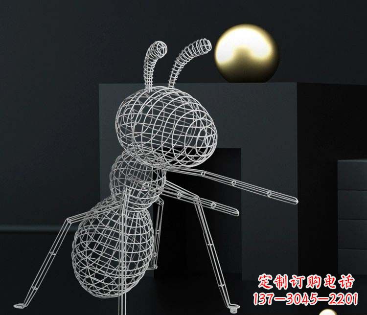 泰州不锈钢镂空蚂蚁雕塑艺术与科技的结合