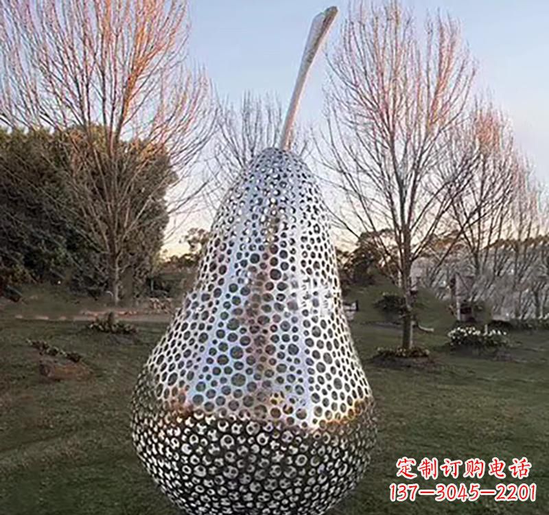 泰州不锈钢镂空水果雕塑精美绝伦