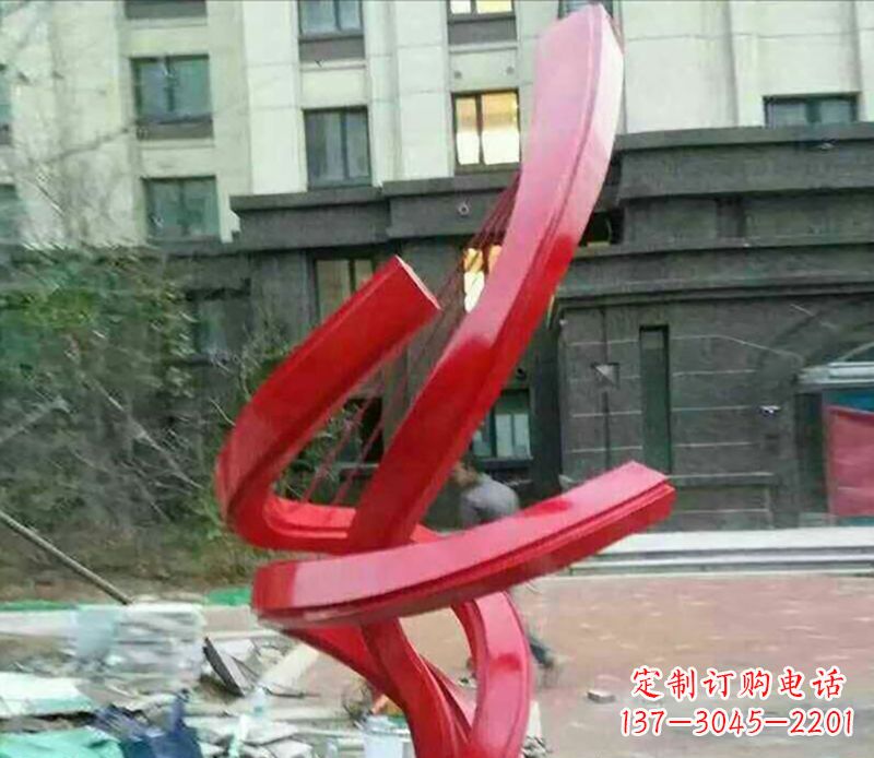 泰州不锈钢螺旋飘带雕塑