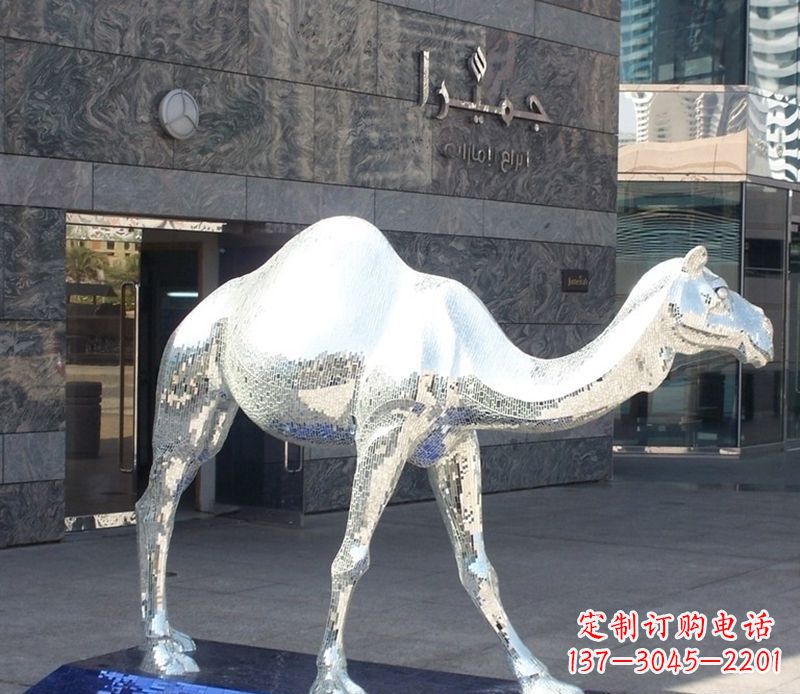泰州不锈钢骆驼雕塑精美外形折射古朴美感