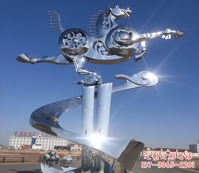 泰州不锈钢马踏飞燕雕塑——精美的艺术品
