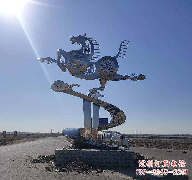 泰州不锈钢马踏飞燕城市雕塑