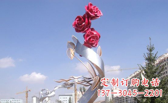 泰州不锈钢玫瑰雕塑精致的艺术之美