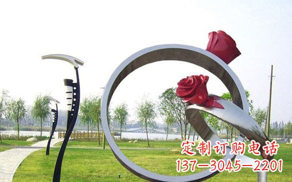 泰州不锈钢玫瑰花戒指精致雕塑之美