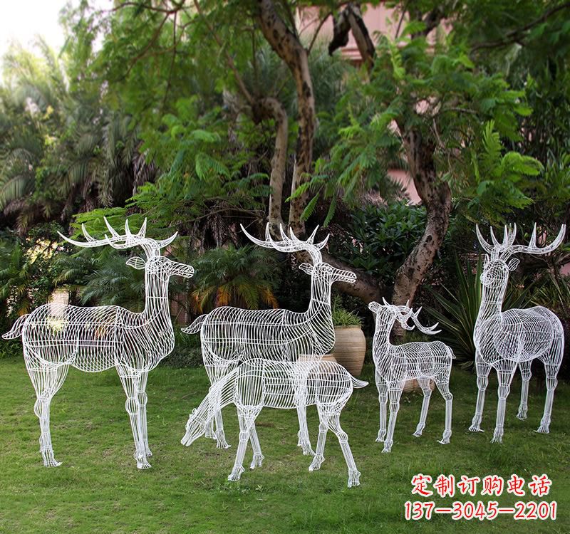 泰州不锈钢梅花鹿雕塑美丽的象征