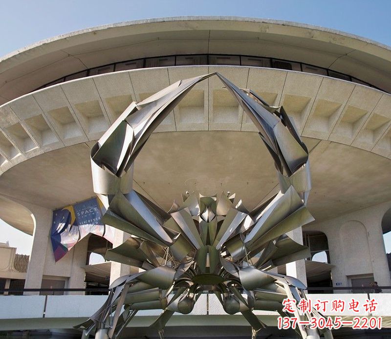 泰州不锈钢螃蟹雕塑美观耐候的户外装饰