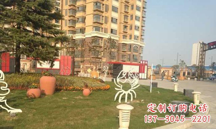 泰州不锈钢螃蟹雕塑精致美观的艺术之作
