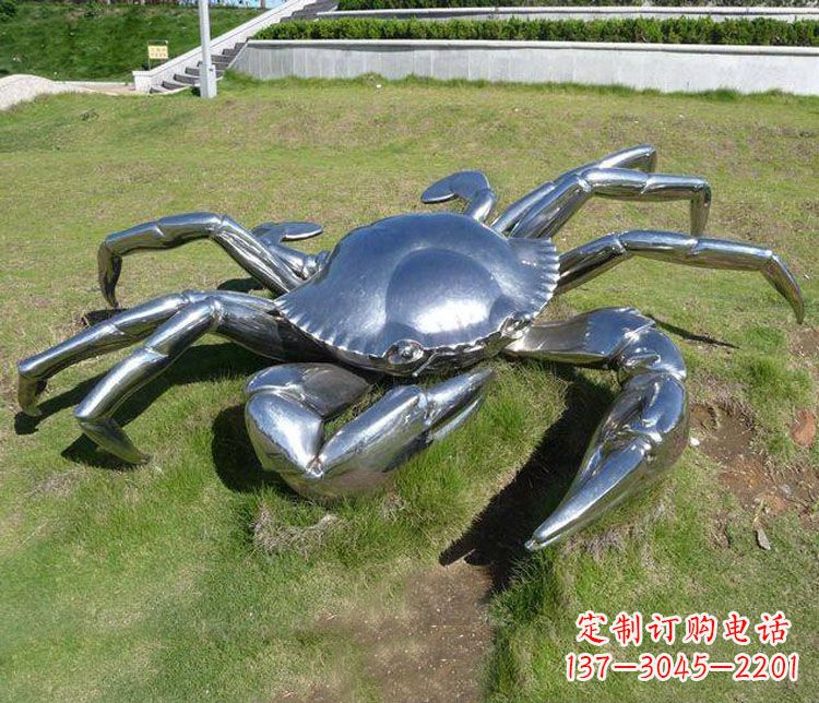 泰州不锈钢螃蟹雕塑——给景观增添灵动之美