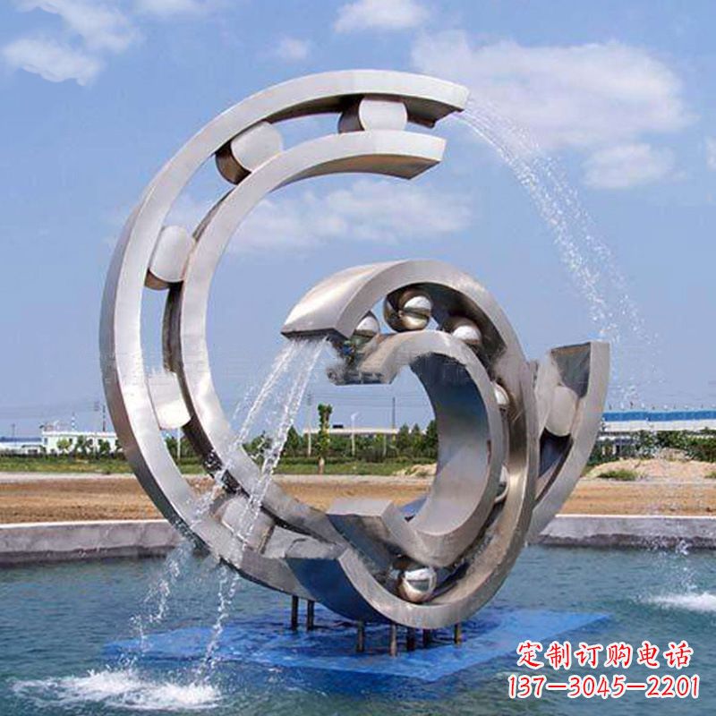 泰州不锈钢喷水雕塑点缀园林水景的美