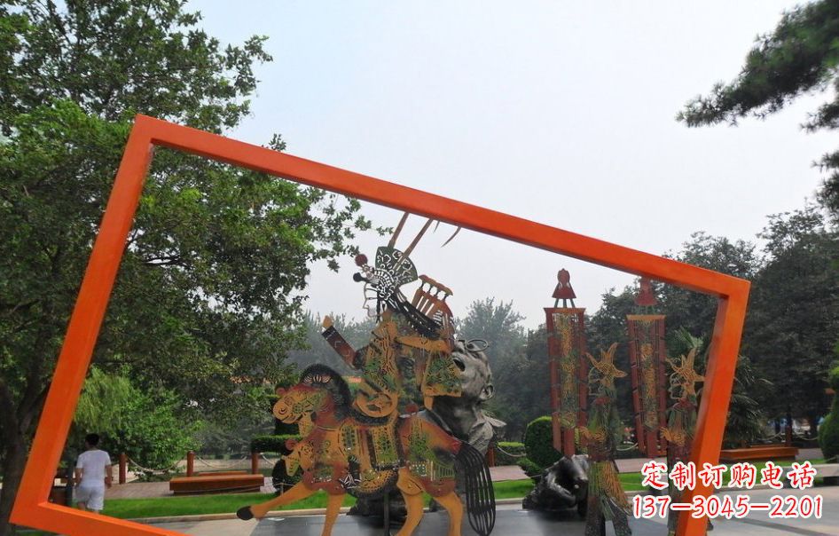 泰州传承皮影戏——不锈钢皮影戏雕塑