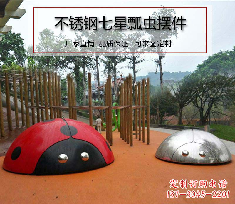 泰州不锈钢瓢虫雕塑精致的艺术精品