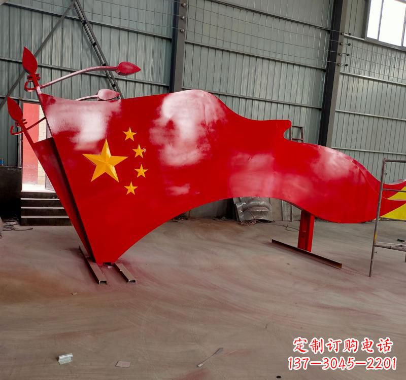 泰州不锈钢拼接党旗雕塑