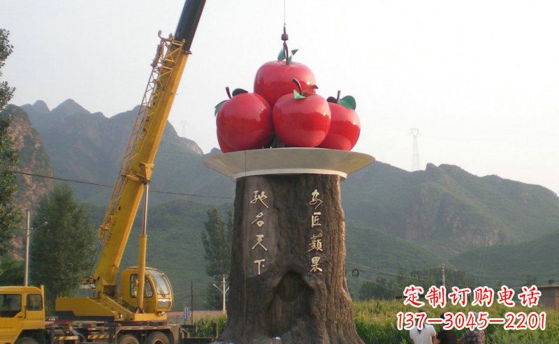 泰州不锈钢苹果雕塑艺术与科技的结合