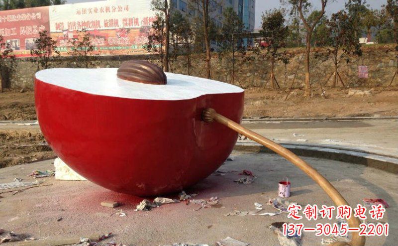 泰州不锈钢苹果雕塑艺术与实用的结合